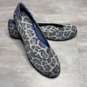 Rothy's Gray and Blue Patterned Flats Size 8 NWOB